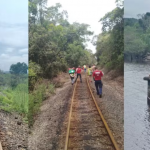 Uma mulher de 27 anos que caiu de uma ponte de 5 metros de altura em Araquari, no Norte de Santa Catarina, calcula ter ficado cerca de duas horas agarrada ao cadarço do marido. (Foto: Reprodução)