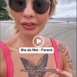 Em sua retratação, ela afirmou: "Vim pedir perdão a toda a comunidade da Ilha do Mel. Eu peço perdão, porque foi uma fala infeliz.” (Foto: TikTok)