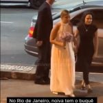 "A ansiedade foi tanta que nem esperaram jogar o buquê", brincou a noiva. (Foto: Tiktok)