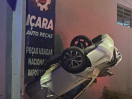 O acidente aconteceu na madrugada de quarta-feira (18/12/2024) em Içara, no sul de Santa Catarina (SC). (Foto: Divulgação/CBMSC)