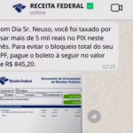 A Receita Federal fez um alerta sobre uma nova tentativa de golpe que está circulando nas redes sociais com o nome do órgão. (Foto: Agência Brasil)