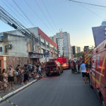 De acordo com o Corpo de Bombeiros Militar (CBM), as chamas tiveram início no sexto andar do hotel, mesmo andar onde o sargento estava hospedado. (Foto: Reprodução)