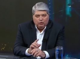 "Se ela entra aqui no SBT, eu vou embora no mesmo dia, sinceramente", disse Datena, que apresenta o programa Tá na Hora. (Foto: SBT)