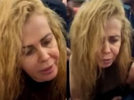 Um vídeo que circula nas redes sociais mostra Joelma visivelmente debilitada, sendo auxiliada por integrantes de sua equipe, o que causou apreensão entre os fãs da cantora. (Foto: X)