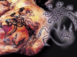 Uma nova técnica baseada em lasers e fotografias de longa exposição revelou detalhes de tatuagens em múmias do povo Chancay, que viveu no Peru por volta de 900 a 1533 d.C. (Foto: Reprodução/Mail Online)