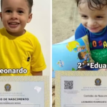 Passado o susto, virou história para contar na família. Hoje, Leonardo tem 4 anos e, Eduardo, 2. (Fotos: Reprodução/Instagram/Montagem)